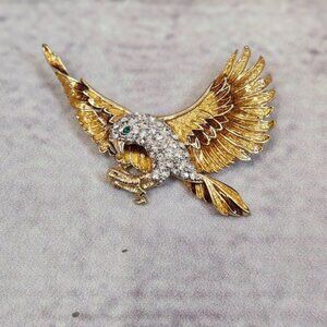 Spoontiques Rhinestone Eagle Brooch